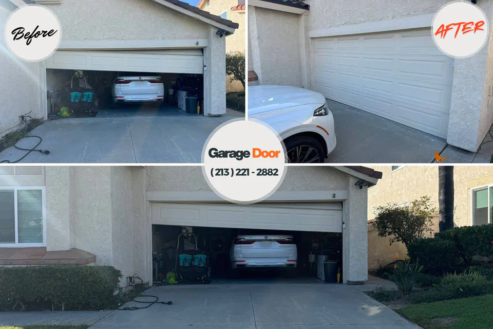 Before and after: garage door repair Torrington, WY